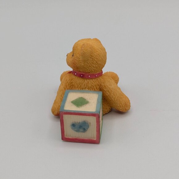 Cherished Teddies Bear with Number 4 Block (302864) 1997 - Picture 6 of 10